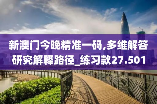 新澳门今晚精准一码,多维解答研究解释路径_练习款27.501