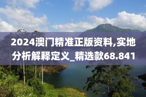 2024澳门精准正版资料,实地分析解释定义_精选款68.841