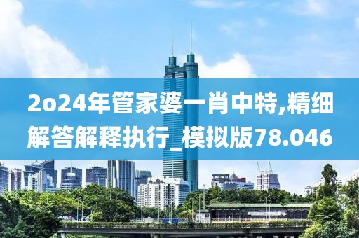 2o24年管家婆一肖中特,精细解答解释执行_模拟版78.046