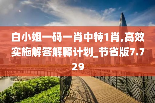 白小姐一码一肖中特1肖,高效实施解答解释计划_节省版7.729