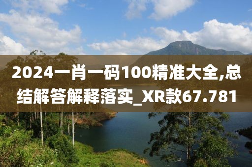 2024一肖一码100精准大全,总结解答解释落实_XR款67.781