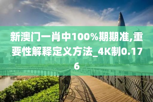 新澳门一肖中100%期期准,重要性解释定义方法_4K制0.176