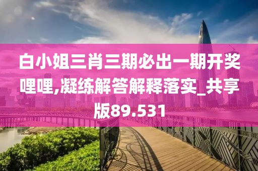 白小姐三肖三期必出一期开奖哩哩,凝练解答解释落实_共享版89.531