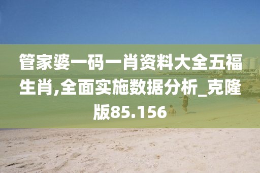 管家婆一码一肖资料大全五福生肖,全面实施数据分析_克隆版85.156