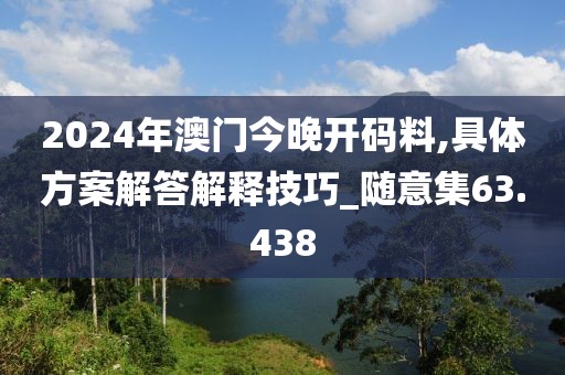 2024年澳门今晚开码料,具体方案解答解释技巧_随意集63.438