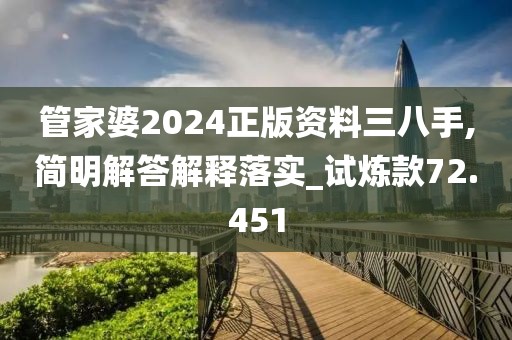 管家婆2024正版资料三八手,简明解答解释落实_试炼款72.451