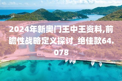 2024年新奥门王中王资料,前瞻性战略定义探讨_绝佳款64.078