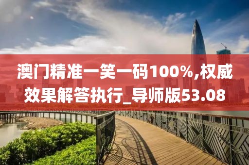 澳门精准一笑一码100%,权威效果解答执行_导师版53.08