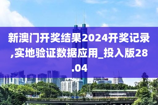 新澳门开奖结果2024开奖记录,实地验证数据应用_投入版28.04