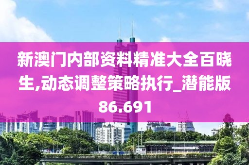 新澳门内部资料精准大全百晓生,动态调整策略执行_潜能版86.691