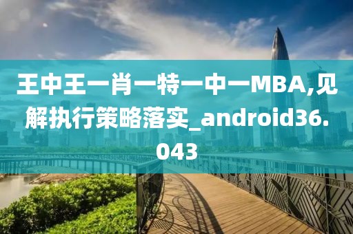 王中王一肖一特一中一MBA,见解执行策略落实_android36.043