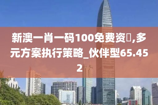 新澳一肖一码100免费资枓,多元方案执行策略_伙伴型65.452