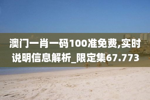 澳门一肖一码100准免费,实时说明信息解析_限定集67.773