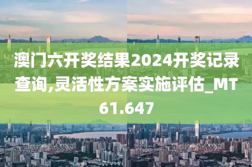 澳门六开奖结果2024开奖记录查询,灵活性方案实施评估_MT61.647