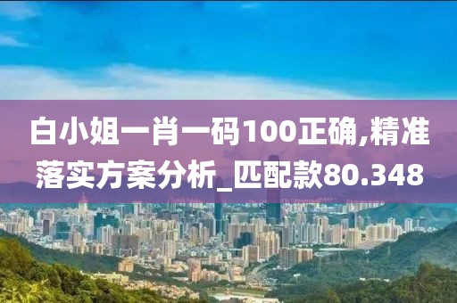 白小姐一肖一码100正确,精准落实方案分析_匹配款80.348