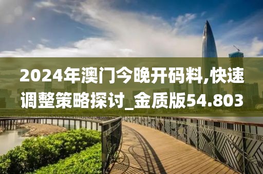 2024年澳门今晚开码料,快速调整策略探讨_金质版54.803