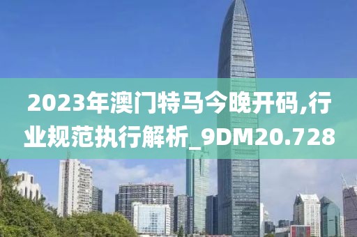 2023年澳门特马今晚开码,行业规范执行解析_9DM20.728