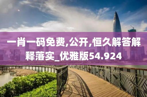 一肖一码免费,公开,恒久解答解释落实_优雅版54.924