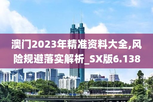 澳门2023年精准资料大全,风险规避落实解析_SX版6.138