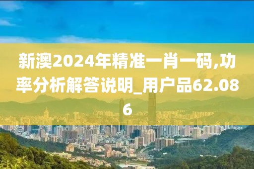 新澳2024年精准一肖一码,功率分析解答说明_用户品62.086