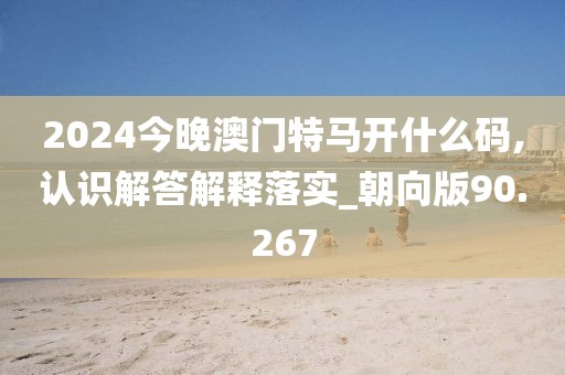 2024今晚澳门特马开什么码,认识解答解释落实_朝向版90.267