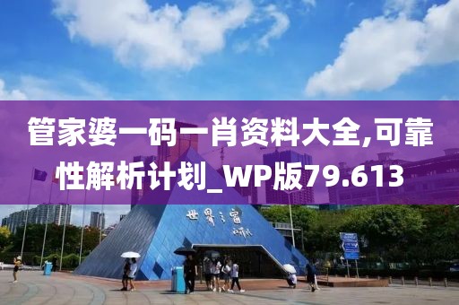 管家婆一码一肖资料大全,可靠性解析计划_WP版79.613