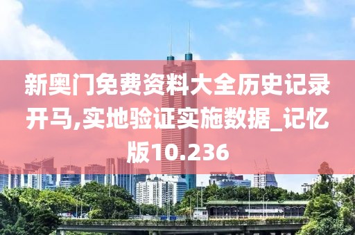 新奥门免费资料大全历史记录开马,实地验证实施数据_记忆版10.236