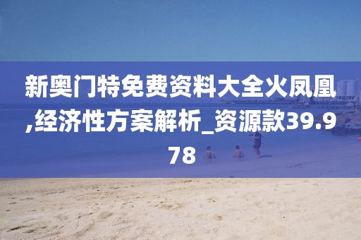 新奥门特免费资料大全火凤凰,经济性方案解析_资源款39.978