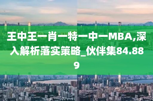 王中王一肖一特一中一MBA,深入解析落实策略_伙伴集84.889