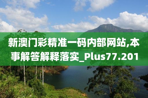 新澳门彩精准一码内部网站,本事解答解释落实_Plus77.201