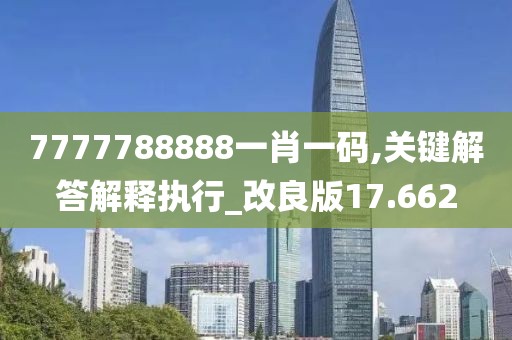 7777788888一肖一码,关键解答解释执行_改良版17.662