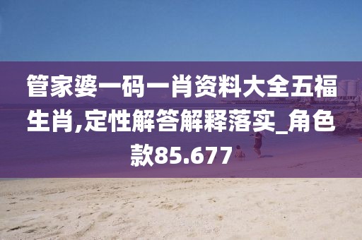 管家婆一码一肖资料大全五福生肖,定性解答解释落实_角色款85.677