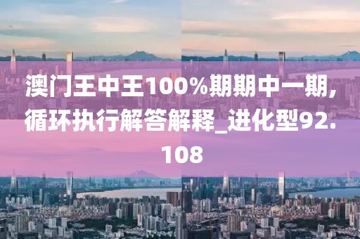 澳门王中王100%期期中一期,循环执行解答解释_进化型92.108