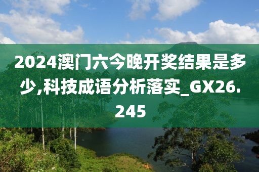 2024澳门六今晚开奖结果是多少,科技成语分析落实_GX26.245