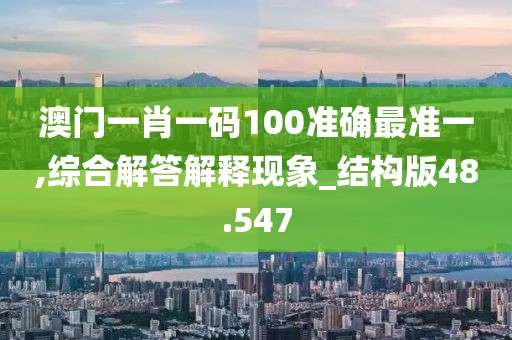 澳门一肖一码100准确最准一,综合解答解释现象_结构版48.547