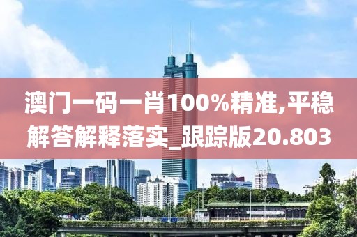 澳门一码一肖100%精准,平稳解答解释落实_跟踪版20.803