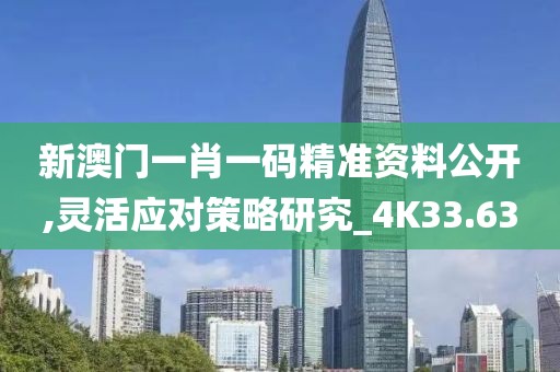 新澳门一肖一码精准资料公开,灵活应对策略研究_4K33.63