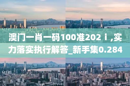 澳门一肖一码100准202ⅰ,实力落实执行解答_新手集0.284