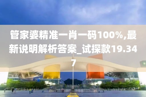 管家婆精准一肖一码100%,最新说明解析答案_试探款19.347