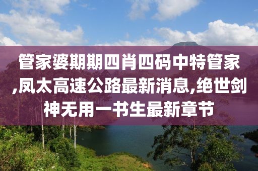 管家婆期期四肖四码中特管家,凤太高速公路最新消息,绝世剑神无用一书生最新章节