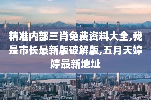 精准内部三肖免费资料大全,我是市长最新版破解版,五月天婷婷最新地址