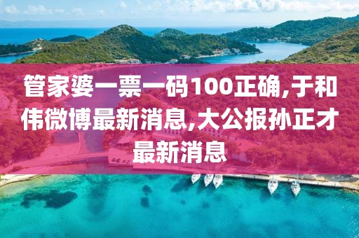 管家婆一票一码100正确,于和伟微博最新消息,大公报孙正才最新消息