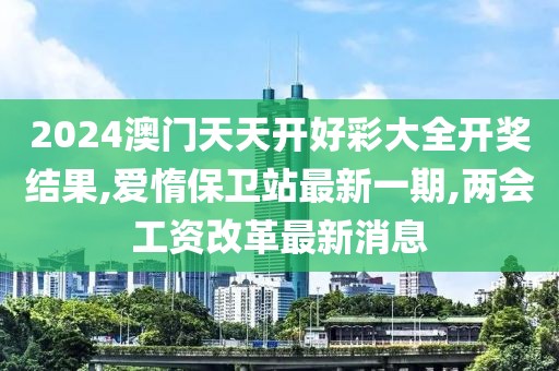 2024澳门天天开好彩大全开奖结果,爱惰保卫站最新一期,两会工资改革最新消息