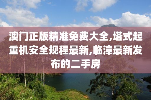 澳门正版精准免费大全,塔式起重机安全规程最新,临漳最新发布的二手房