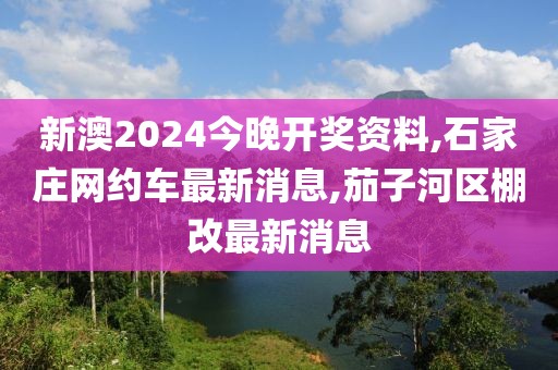 新澳2024今晚开奖资料,石家庄网约车最新消息,茄子河区棚改最新消息