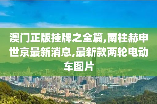 澳门正版挂牌之全篇,南柱赫申世京最新消息,最新款两轮电动车图片