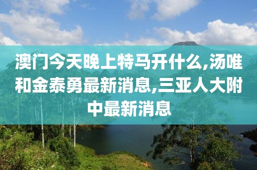 澳门今天晚上特马开什么,汤唯和金泰勇最新消息,三亚人大附中最新消息