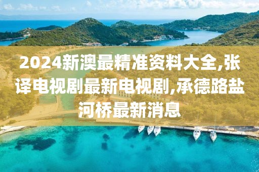 2024新澳最精准资料大全,张译电视剧最新电视剧,承德路盐河桥最新消息