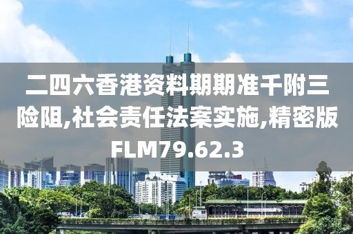 二四六香港资料期期准千附三险阻,社会责任法案实施,精密版FLM79.62.3