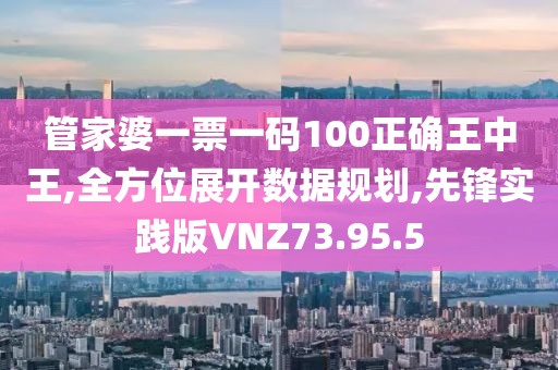 管家婆一票一码100正确王中王,全方位展开数据规划,先锋实践版VNZ73.95.5